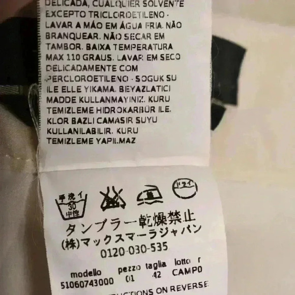 WEEKEND MAX MARA Ivory White  Pleated Silk Knee Length Skirt 8US Medium Italy - Picture 9 of 10